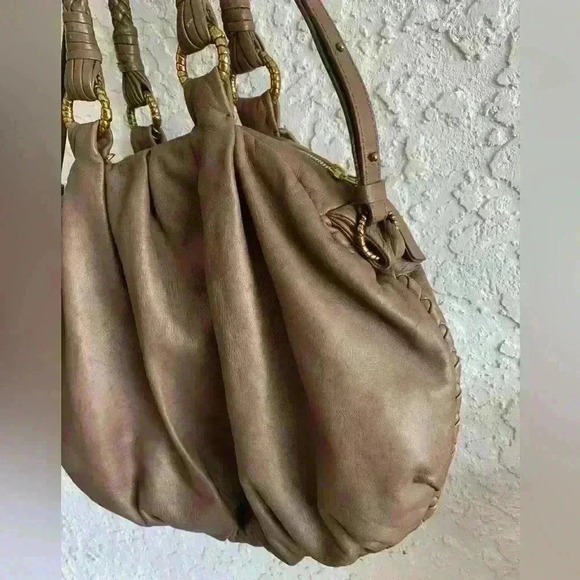 Ellie Tahari Boho Shoulder/Handbag Purse Adjustable Strap Womens Brown Leather - Picture 9 of 14